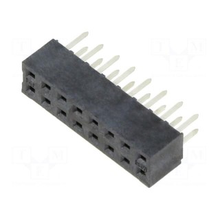 Socket | PCB-cable/PCB | female | Milli-Grid | 2mm | PIN: 16 | on PCBs