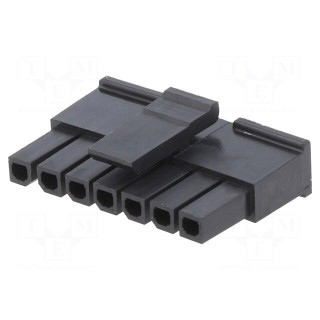 Connector: wire-board | Micro-Fit 3.0 | PIN: 7 | Type: w/o contacts