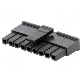 Connector: wire-board | Micro-Fit 3.0 | PIN: 9 | Type: w/o contacts