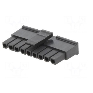 Connector: wire-board | Micro-Fit 3.0 | PIN: 9 | Type: w/o contacts