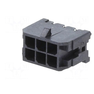 Socket | wire-board | male | Micro-Fit 3.0 | 3mm | PIN: 6 | Layout: 2x3
