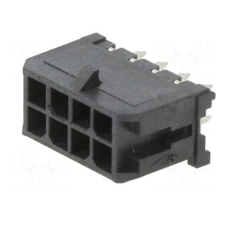 Socket | wire-board | male | Micro-Fit 3.0 | 3mm | PIN: 8 | Layout: 2x4