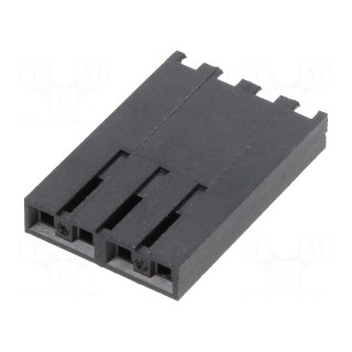 Plug | wire-wire/PCB | female | SL | 2.54mm | PIN: 4 | w/o contacts
