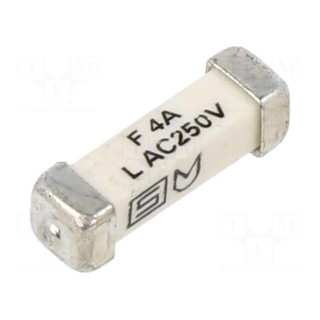 Fuse: fuse | quick blow | 4A | 250VAC | 125VDC | SMD | ceramic | 3x10.1mm