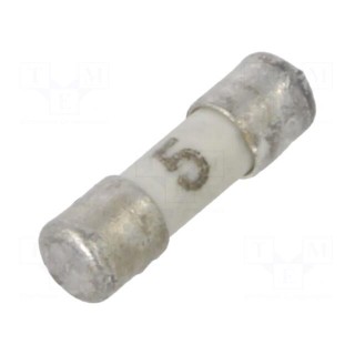Fuse: fuse | quick blow | 5A | 63VAC | 125VDC | ceramic,cylindrical