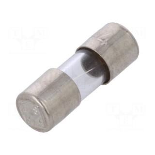 Fuse: fuse | quick blow | 4A | 125VAC | cylindrical,glass | 5x15mm