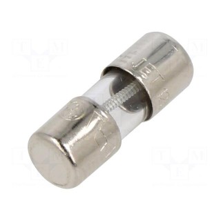 Fuse: fuse | time-lag | 1A | 350VAC | cylindrical,glass | 5x15mm | brass