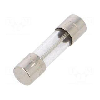 Fuse: fuse | time-lag | 2A | 250VAC | cylindrical,glass | 5x20mm | brass