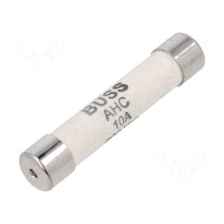 Fuse: fuse | quick blow | 10A | 600VAC | ceramic,cylindrical | 6.3x32mm