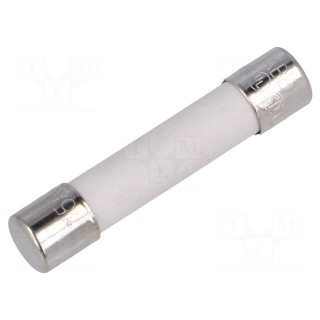 Fuse: fuse | quick blow | 15A | 250VAC | ceramic,cylindrical | 6.3x32mm