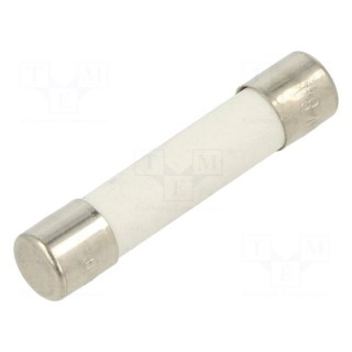 Fuse: fuse | quick blow | 8A | 250VAC | ceramic | 6.3x32mm | brass