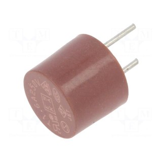 Fuse: fuse | time-lag | 1.6A | 250VAC | THT | TR5 | copper | 887.100 | 5.08mm