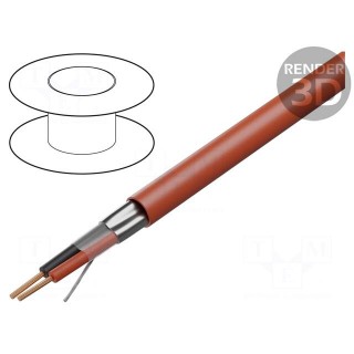 Wire: loudspeaker cable | 2x1mm2 | Insulation: LSZH | Colour: red