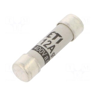 Fuse: fuse | gG | 12A | 400VAC | cylindrical,industrial | 8x31mm