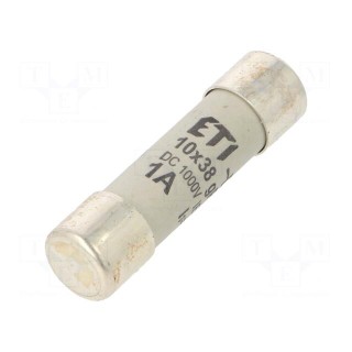 Fuse: fuse | gPV | 1A | 1000VDC | cylindrical | 10.3x38mm