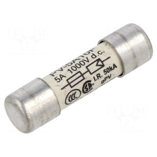 Fuse: fuse | gPV | 5A | 1kVDC | ceramic,cylindrical | 10.3x38mm