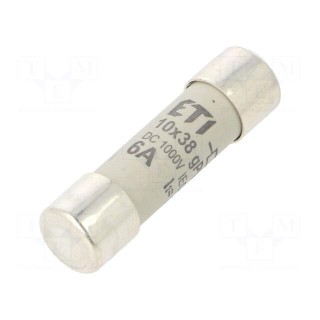 Fuse: fuse | gPV | 6A | 1000VDC | cylindrical | 10.3x38mm