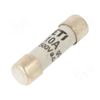 Fuse: fuse | gG | 10A | 500VAC | cylindrical | 10,3x38mm
