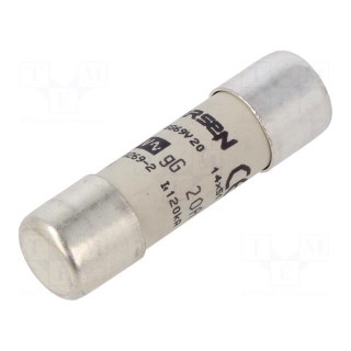 Fuse: fuse | gG | 20A | 690VAC | ceramic,cylindrical,industrial