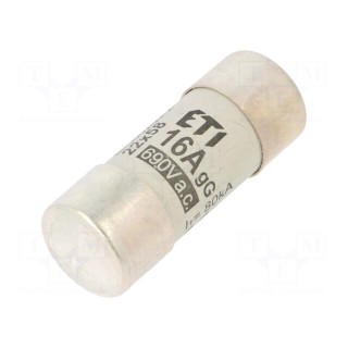 Fuse: fuse | gG | 16A | 690VAC | cylindrical,industrial | 22x58mm
