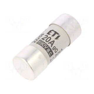 Fuse: fuse | gG | 20A | 690VAC | cylindrical,industrial | 22x58mm