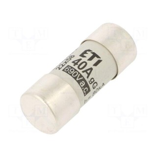 Fuse: fuse | gG | 40A | 690VAC | cylindrical,industrial | 22x58mm
