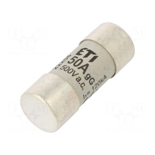 Fuse: fuse | gG | 50A | 500VAC | cylindrical,industrial | 22x58mm