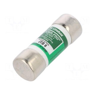 Fuse: fuse | time-lag | 8A | 600VAC | 300VDC | industrial | 20,6x57,2mm