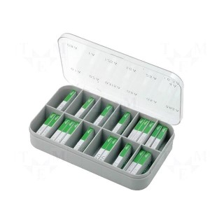 Kit contents: fuses | fuse | 5x20mm | Range of val: 100mA÷6,3A