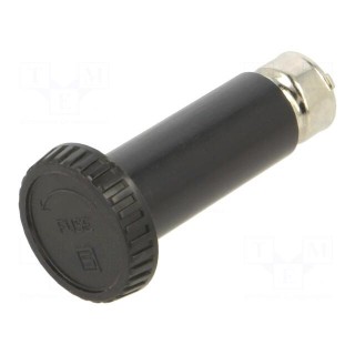 Adapter | cylindrical fuses | 10A | black | 500VAC | UL94V-0 | -40÷85°C