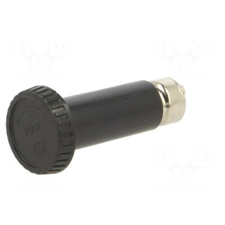 Adapter | cylindrical fuses | 10A | black | 500VAC | UL94V-0 | -40÷85°C