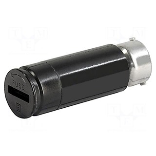 Adapter | cylindrical fuses | 5x20mm | 10A | -40÷85°C | Colour: black
