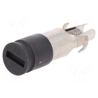 Adapter | cylindrical fuses | 5x20mm | 10A | black | 250VAC | UL94V-0