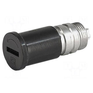 Adapter | cylindrical fuses | 5x20mm | 16A | black | 500VAC | UL94V-0