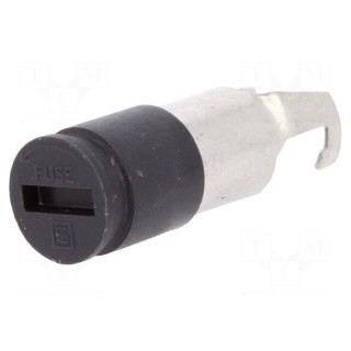 Adapter | cylindrical fuses | 6.3x32mm | 10A | black | 250VAC | UL94V-0
