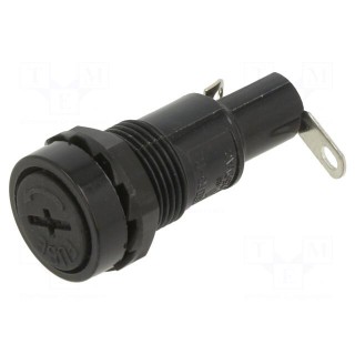 Fuse holder | 5x20mm | 10A | on panel | 250VAC | UL94V-2 | Mat: phenolic