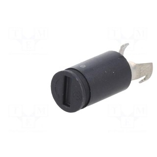 Fuse holder | 5x20mm | on panel | black | UL94V-0 | Cutout: Ø8.3mm | 855
