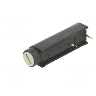 Fuse holder | cylindrical fuses | 10A | THT | black | 250VAC | UL94V-0