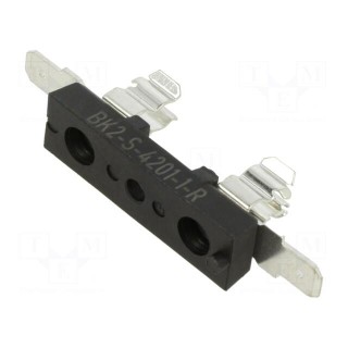 Fuse holder | cylindrical fuses | 6.3x32mm | 25A | on panel | black