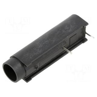 Fuse holder | cylindrical fuses | THT | -40÷85°C | 10A | UL94V-0 | black