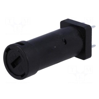 Fuse holder | cylindrical fuses | THT | 5x20mm | -40÷85°C | 10A | black
