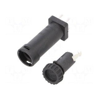Fuse holder | cylindrical fuses | Mounting: THT | 5x20mm | -40÷85°C