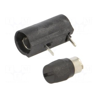 Fuse holder | cylindrical fuses | THT | 5x20mm | 6.3A | Pitch: 12.5mm