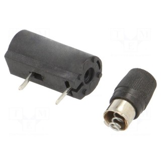 Fuse holder | cylindrical fuses | THT | 5x20mm | 6.3A | Pitch: 12.5mm