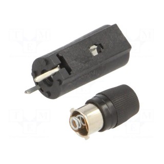 Fuse holder | cylindrical fuses | THT | 5x20mm | 6.3A | Pitch: 7.5mm