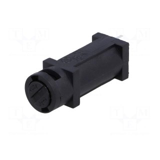 Fuse holder | cylindrical fuses | vertical | 5x20mm | -20÷85°C | black