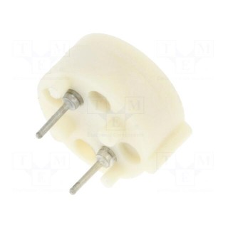Fuse holder | THT | 6.3A | Mat: thermoplastic | 5.08mm | white | 250VAC
