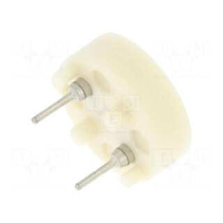 Fuse holder | THT | TR5 | 6.3A | Mat: thermoplastic | 5.08mm | white | IP00
