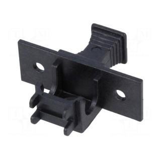 Holder | cylindrical fuses | 5x20mm | 6.3A | Pitch: 22mm | Colour: black