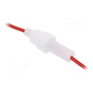 Fuse holder | cylindrical fuses | 5x20mm | Mounting: on cable | 23AWG